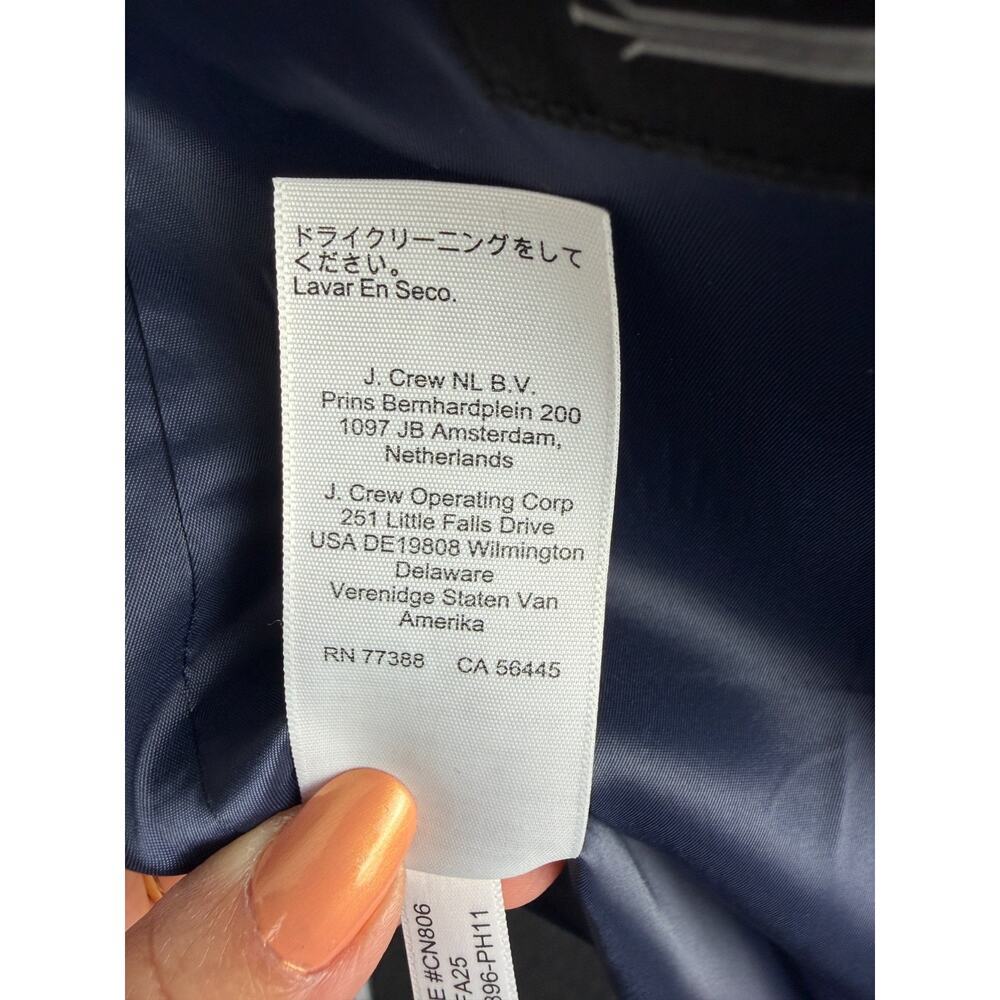 J CREW NWT Ecole Blazer Jacket Womens Navy Blue 14 Nova Fides Wool Blend CA806 - Picture 15 of 16